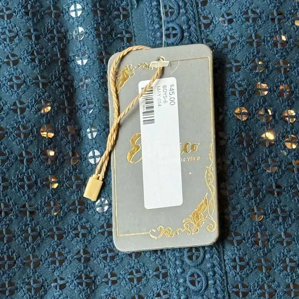 Buy Boys Dark Green Sequinned Chikankari Kurta Set Kurta Pajama for Boys, - Picture 3 of 8